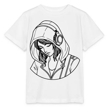 Frau Liebe Musik - Stanley/Stella Kinder T-Shirt MINI CREATOR  - Weiß - Vorne - Maike (125cm)