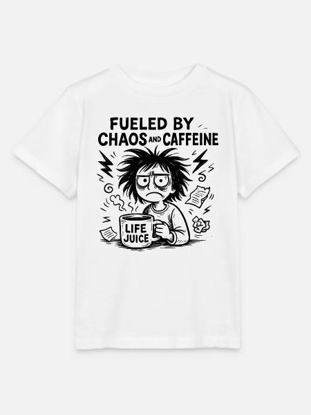 Angetrieben von Koffein - Stanley/Stella Kinder T-Shirt MINI CREATOR  - Weiß
