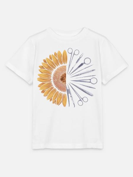 Sonnenblume trifft Chirurgie - Stanley/Stella Kinder T-Shirt MINI CREATOR - Weiß