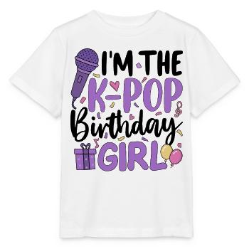 Je suis la fille d’anniversaire de K Pop - T-shirt bio MINI CREATOR Stanley/Stella Enfant - blanc - Devant - Maike (125cm)