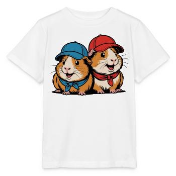 Süße Meerschweinchen Freunde – Lustiges Tiermotiv - Stanley/Stella Kinder T-Shirt MINI CREATOR  - Weiß - Vorne - Maike (125cm)