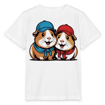 Süße Meerschweinchen Freunde – Lustiges Tiermotiv - Stanley/Stella Kinder T-Shirt MINI CREATOR  - Weiß - Vorne - Maike (125cm)