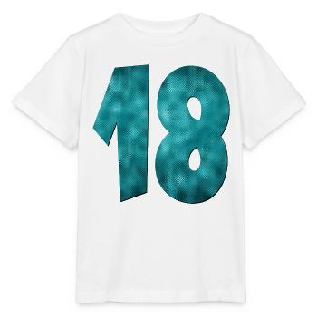 Numéro Dix-Huit - 18e anniversaire - T-shirt bio MINI CREATOR Stanley/Stella Enfant - blanc - Devant - Maike (125cm)