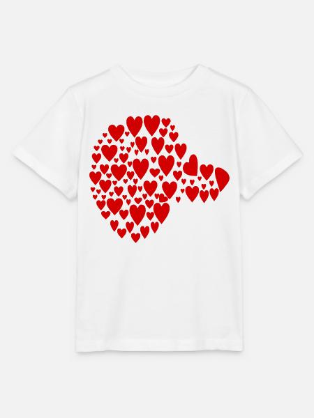 Dackel Hunde - Kopf Herz - Stanley/Stella Kinder T-Shirt MINI CREATOR - Weiß