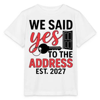 We Said Yes to The Address 2027 - Stanley/Stella MINI CREATOR Kids’ T-Shirt - white - Front - Maike (125cm)