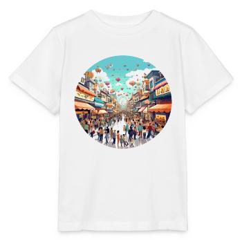 Ballonfest Straßenszene - Stanley/Stella Kinder T-Shirt MINI CREATOR  - Weiß - Vorne - Maike (125cm)