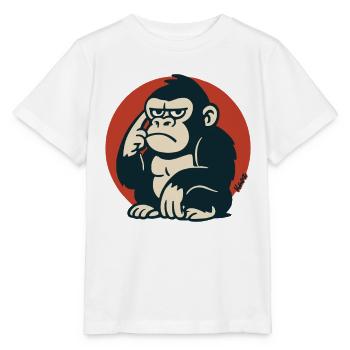 Pensive Monkey in Retro Style - Stanley/Stella MINI CREATOR Kids’ T-Shirt - white - Front - Maike (125cm)