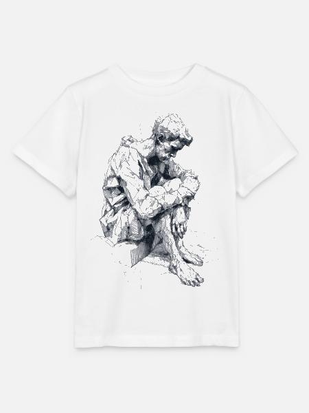 Geometrische Schattenfigur - Stanley/Stella Kinder T-Shirt MINI CREATOR - Weiß
