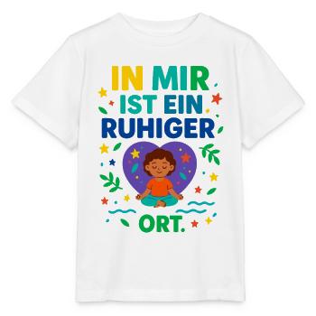 There is a quiet place in me – mindfulness - Stanley/Stella MINI CREATOR Kids’ T-Shirt - white - Front - Maike (125cm)