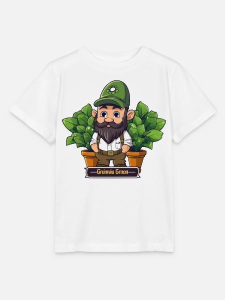 Grüner Gärtnergnom Comic - Stanley/Stella Kinder T-Shirt MINI CREATOR  - Weiß