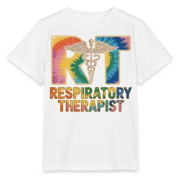 Tie-Dye pour Thérapeute Respiratoire - T-shirt bio MINI CREATOR Stanley/Stella Enfant - blanc - Devant - Maike (125cm)