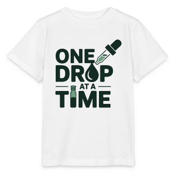 Homeopathie : une goutte à la fois Équipement professionnel - T-shirt bio MINI CREATOR Stanley/Stella Enfant - blanc - Devant - Maike (125cm)