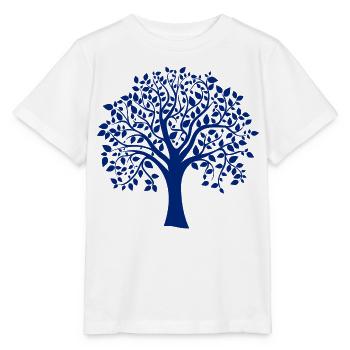 Base Blue Jumbo Tree Print Silhouette - Stanley/Stella MINI CREATOR Kids’ T-Shirt - white - Front - Maike (125cm)