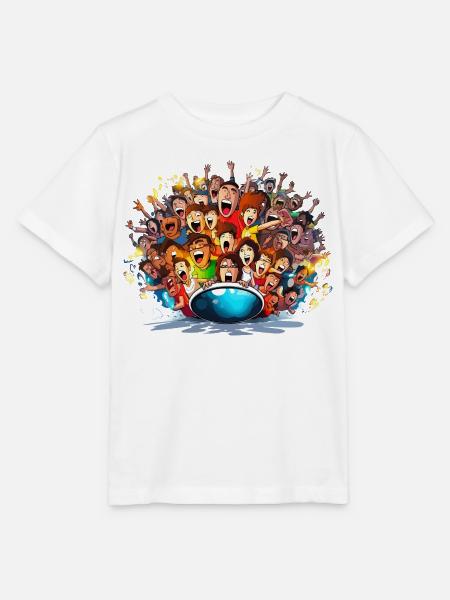 Jubelnde Massen auf Boot - Stanley/Stella Kinder T-Shirt MINI CREATOR  - Weiß