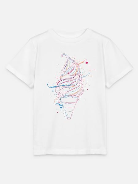 Eistüte Skizze - Stanley/Stella Kinder T-Shirt MINI CREATOR - Weiß