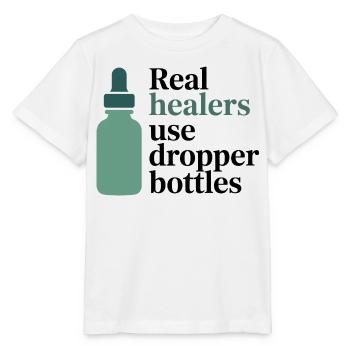 Homöopathie Echte Heiler Tropfflaschen-Beruf - Stanley/Stella Kinder T-Shirt MINI CREATOR  - Weiß - Vorne - Maike (125cm)