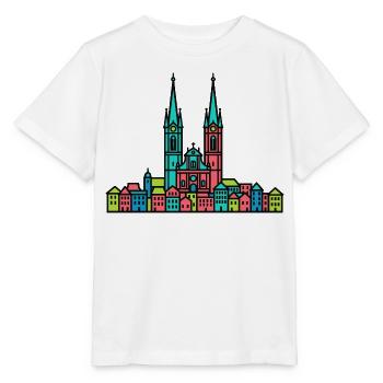 St Gallen City Skyline Abbey Library Line Art - Stanley/Stella MINI CREATOR Kids’ T-Shirt - white - Front - Maike (125cm)