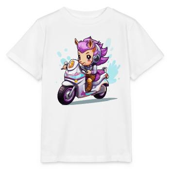 Chibi Motorradheldin - Stanley/Stella Kinder T-Shirt MINI CREATOR  - Weiß - Vorne - Maike (125cm)