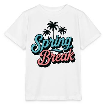 Spring Break Palm Trees Retro Holiday Party - Stanley/Stella MINI CREATOR Kids’ T-Shirt - white - Front - Maike (125cm)