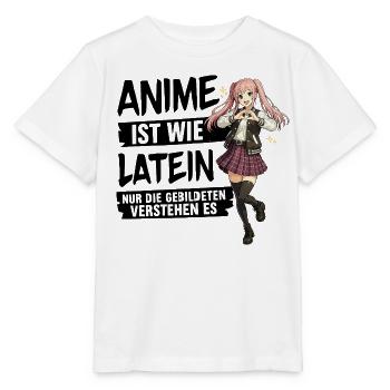 Anime Schulmädchen Herzpose - Stanley/Stella Kinder T-Shirt MINI CREATOR  - Weiß - Vorne - Maike (125cm)