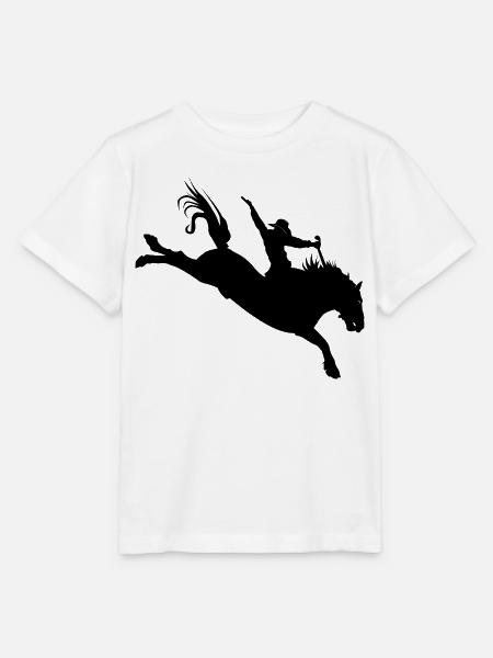 Rodeo Silhouette – Westernreiten - Stanley/Stella Kinder T-Shirt MINI CREATOR - Weiß