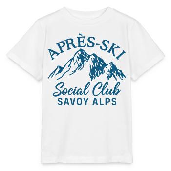Après Ski Social Club Savoy Alps Skiing - Stanley/Stella MINI CREATOR Kids’ T-Shirt - white - Front - Maike (125cm)
