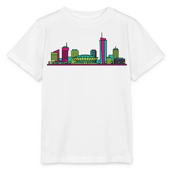 Katowice City Skyline Spodek Arena Linienkunst - Stanley/Stella Kinder T-Shirt MINI CREATOR  - Weiß - Vorne - Maike (125cm)