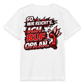 J’appelle ! Design explosif rouge-noir - T-shirt bio MINI CREATOR Stanley/Stella Enfant - blanc - Devant - Maike (125cm)