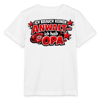 OPA statt Anwalt – Humor - Stanley/Stella Kinder T-Shirt MINI CREATOR  - Weiß - Vorne - Maike (125cm)