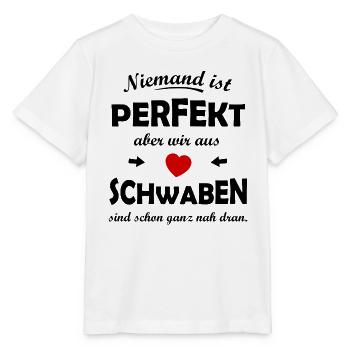 Red Heart on Black – Swabia - Stanley/Stella MINI CREATOR Kids’ T-Shirt - white - Front - Maike (125cm)
