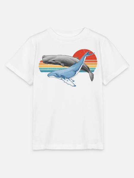 Pottwal und Buckelwal - Stanley/Stella Kinder T-Shirt MINI CREATOR  - Weiß