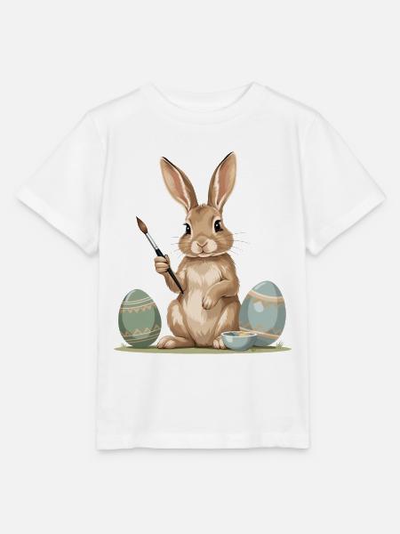 Osterhase mit Pinsel - Stanley/Stella Kinder T-Shirt MINI CREATOR  - Weiß