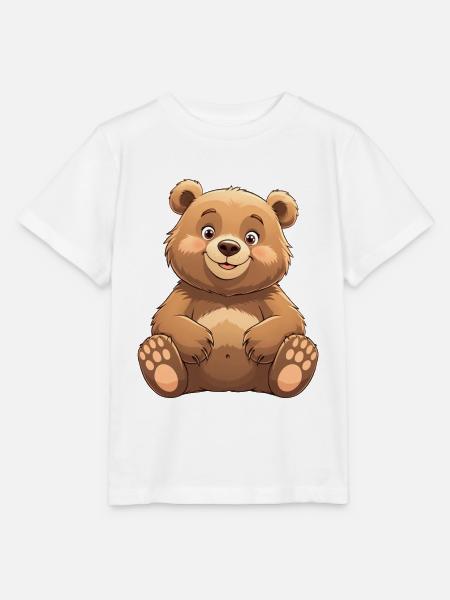 Kuschelbär Plüschmotiv - Stanley/Stella Kinder T-Shirt MINI CREATOR - Weiß
