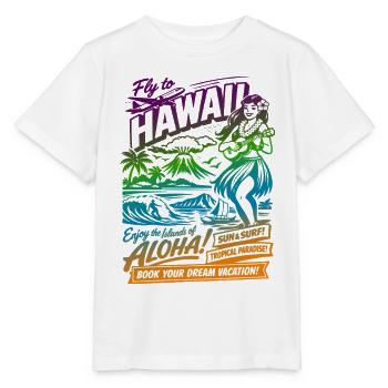 Hawaii Traumreise 50er Jahre Poster - Stanley/Stella Kinder T-Shirt MINI CREATOR  - Weiß - Vorne - Maike (125cm)
