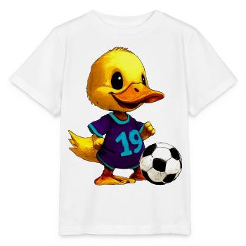Entchen Fussball - Stanley/Stella Kinder T-Shirt MINI CREATOR  - Weiß - Vorne - Maike (125cm)