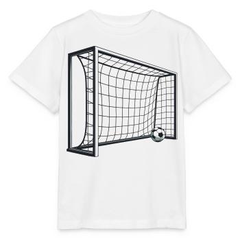 Fußballtor Netzschuss 3D - Stanley/Stella Kinder T-Shirt MINI CREATOR  - Weiß - Vorne - Maike (125cm)