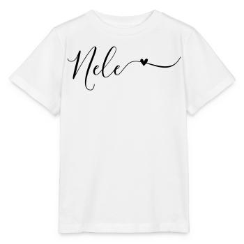 Prénom Nele Prénom décoratif - T-shirt bio MINI CREATOR Stanley/Stella Enfant - blanc - Devant - Maike (125cm)