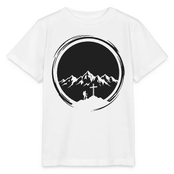 Summit Cross Hiking Mountains Summits Mountaineers Nature - Stanley/Stella MINI CREATOR Kids’ T-Shirt - white - Front - Maike (125cm)