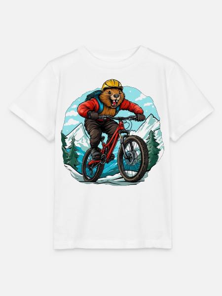 Biker Biber - Stanley/Stella Kinder T-Shirt MINI CREATOR - Weiß