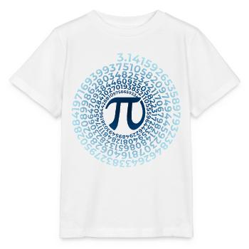 Pi Symbol mit Zahlen Spirale | Kreiszahl 3.1415 - Stanley/Stella Kinder T-Shirt MINI CREATOR  - Weiß - Vorne - Maike (125cm)