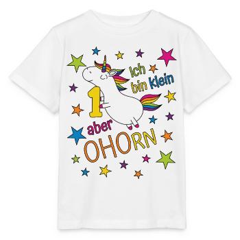 Licorne fille d’un an, je suis petite mais - T-shirt bio MINI CREATOR Stanley/Stella Enfant - blanc - Devant - Maike (125cm)