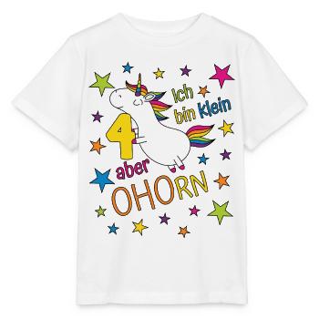 4 ans Fille Licorne Je suis petite Mais - T-shirt bio MINI CREATOR Stanley/Stella Enfant - blanc - Devant - Maike (125cm)
