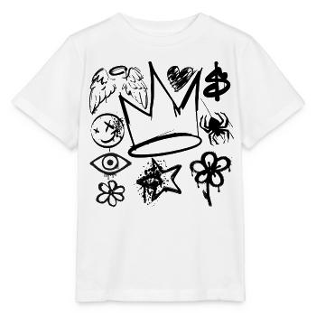 Art Graph Motif - T-shirt bio MINI CREATOR Stanley/Stella Enfant - blanc - Devant - Maike (125cm)
