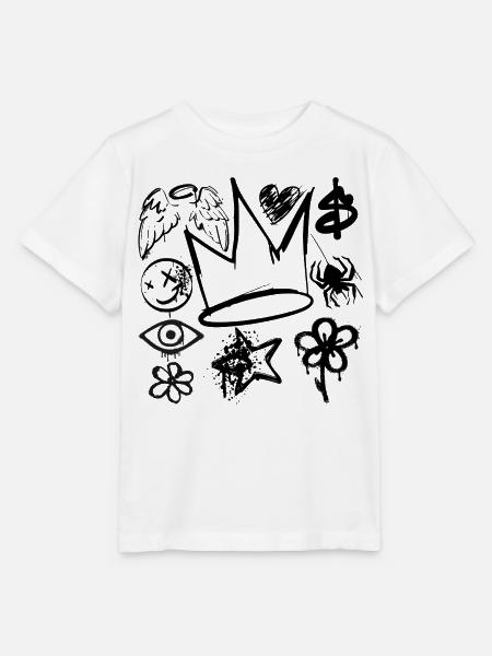 Kunstdiagramm-Muster - Stanley/Stella Kinder T-Shirt MINI CREATOR - Weiß