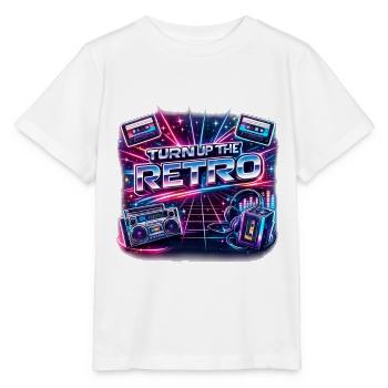 Turn Up the Retro Neon Nostalgia - Stanley/Stella MINI CREATOR Kids’ T-Shirt - white - Front - Maike (125cm)