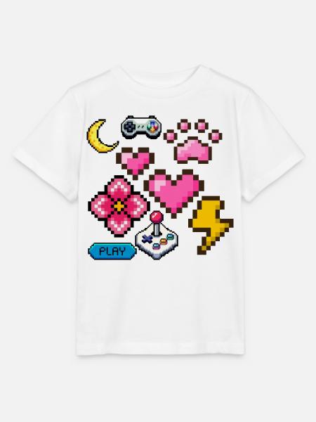 Pixel Game - Stanley/Stella Kinder T-Shirt MINI CREATOR - Weiß