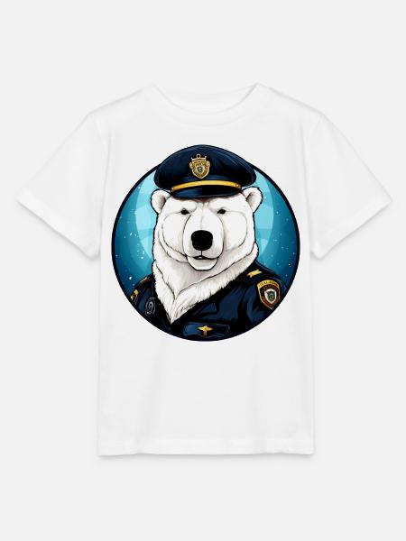 Eisbären Polizistin / Polizei Eisbär - Stanley/Stella Kinder T-Shirt MINI CREATOR - Weiß