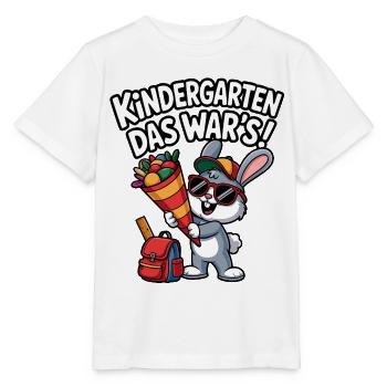 Kindergarten Abschied Bunny mit Obststrauß - Stanley/Stella Kinder T-Shirt MINI CREATOR  - Weiß - Vorne - Maike (125cm)