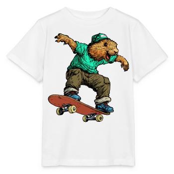 Marmot Skateboard - T-shirt bio MINI CREATOR Stanley/Stella Enfant - blanc - Devant - Maike (125cm)