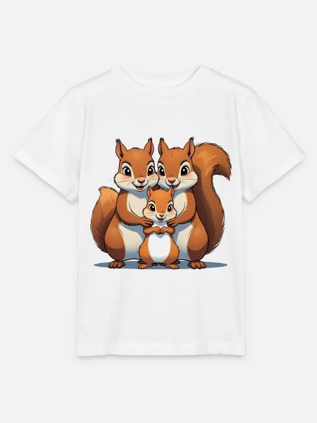 Eichhörnchen Familienliebe Trio - Stanley/Stella Kinder T-Shirt MINI CREATOR  - Weiß